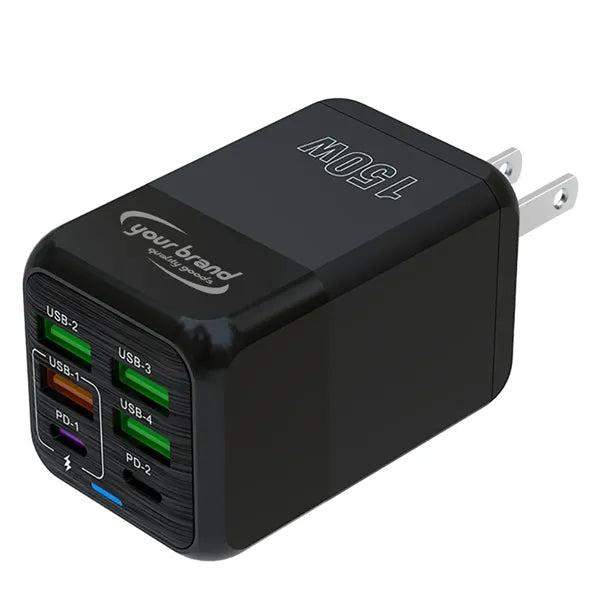 150W Multi-Port  Charger with 4 USB & 2 PD Ports