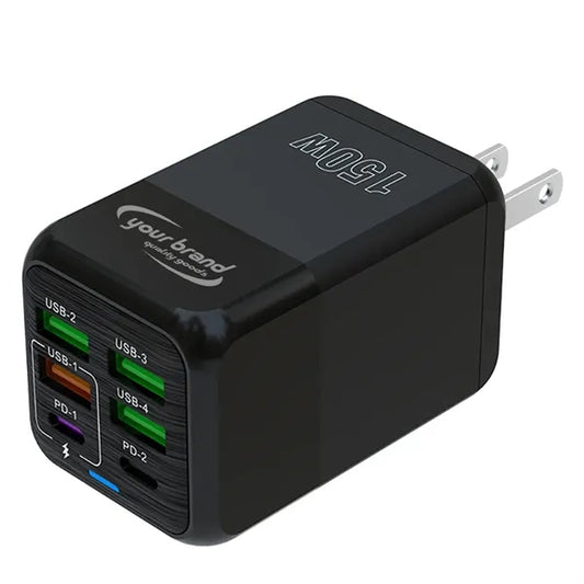 150W Multi-Port  Charger with 4 USB & 2 PD Ports