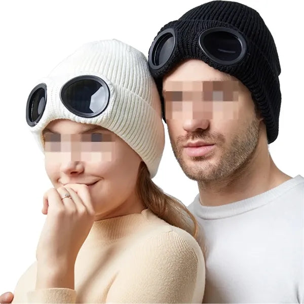 Wool Knitted Winter Goggles Beanie