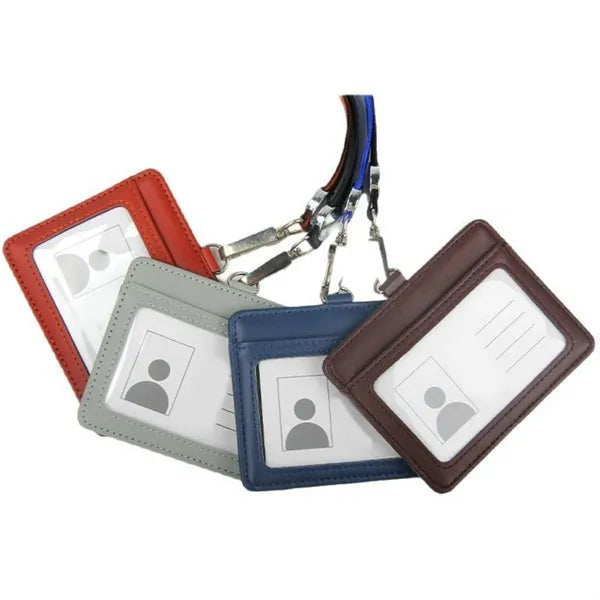 Leather ID Badge Holder