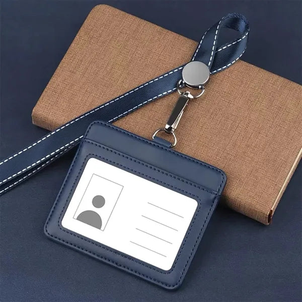 Leather ID Badge Holder