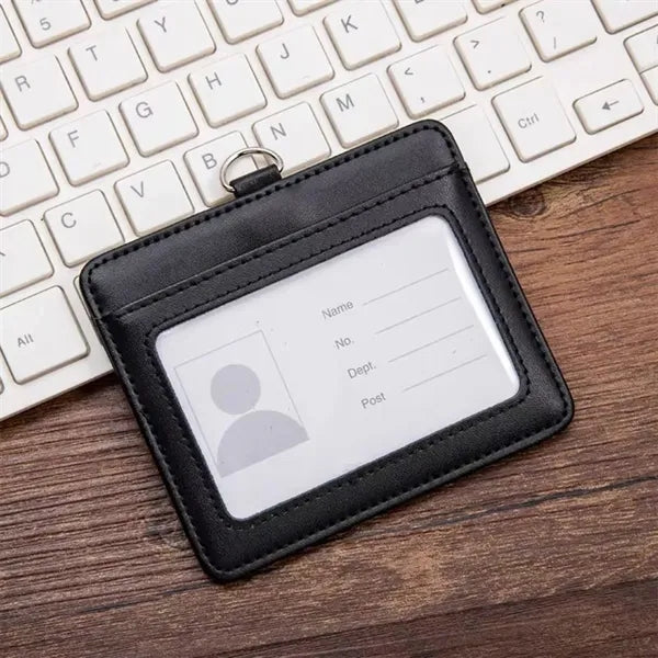 Leather ID Badge Holder