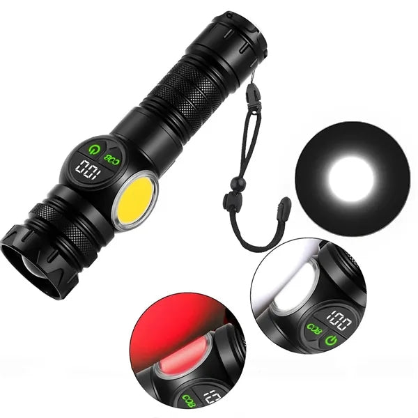 3 in 1 Rechargeable Flashlight Lumens Outdoor Strong Light