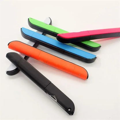 Ruler Cutter Scissors Ballpoint Pen