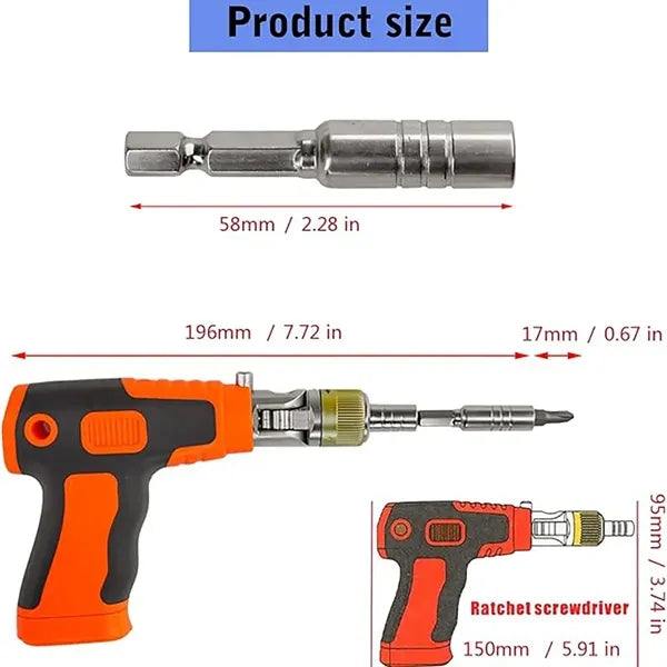 Ratchets Manual Disassembling Adjustable Screwdriver Bits