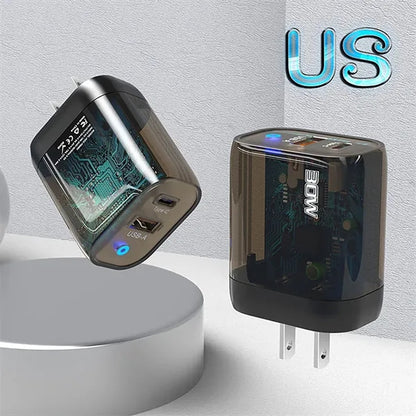 USB Wall Charger Dual Port Cube Power Adapter Charging Box