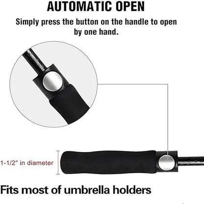 Golf Automatic Open Large Double Canopy Vented Umbrella