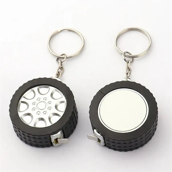 3ft Blank Tape Measure Keychains Mini Retractable Keyring