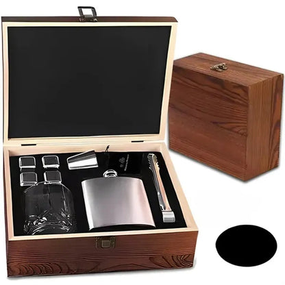 Whiskey Drinking Glasses With Flagon Gift Set