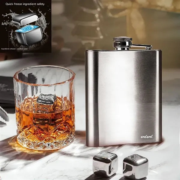 Whiskey Drinking Glasses With Flagon Gift Set
