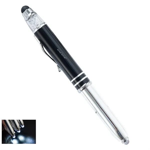 3 In 1 Stylus Pen With LED Flashlight