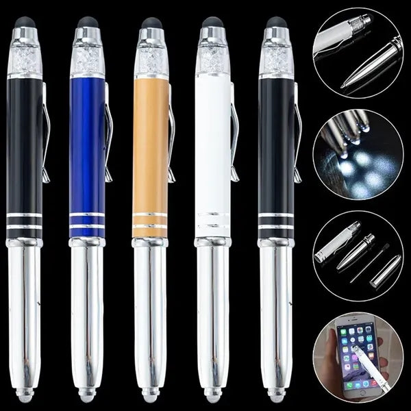3 In 1 Stylus Pen With LED Flashlight