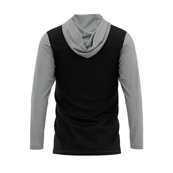 Sublimation UPF Mesh Long Sleeve Hooded T-Shirt - Men,