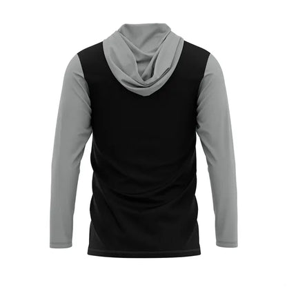 Sublimation UPF Mesh Long Sleeve Hooded T-Shirt - Men,