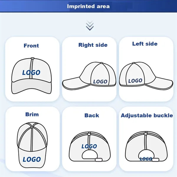Customizable 6-piece high-quality cotton baseball cap