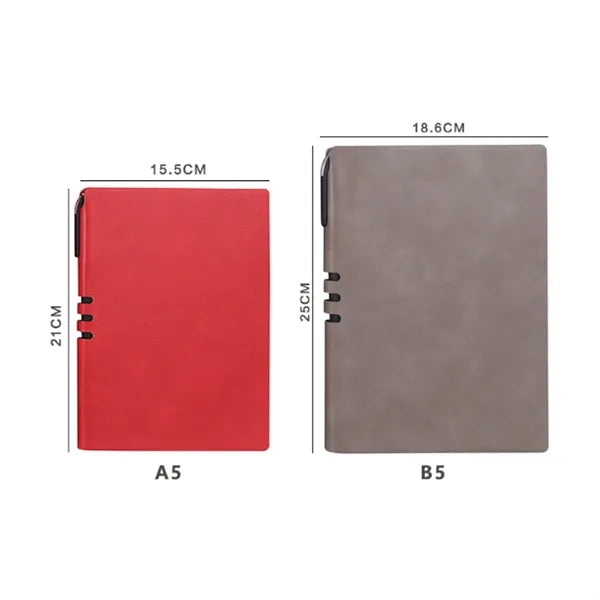 A5 PU Leather Notebook with Pen