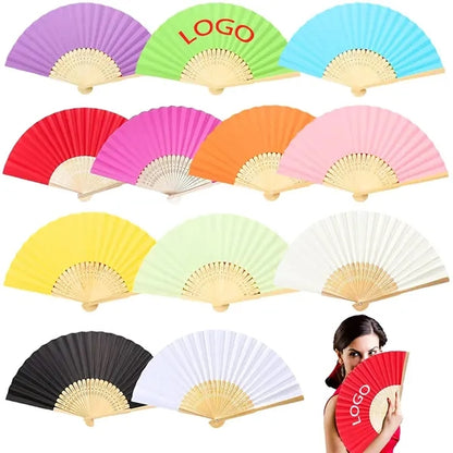 Foladble Paper Bamboo Hand Fan
