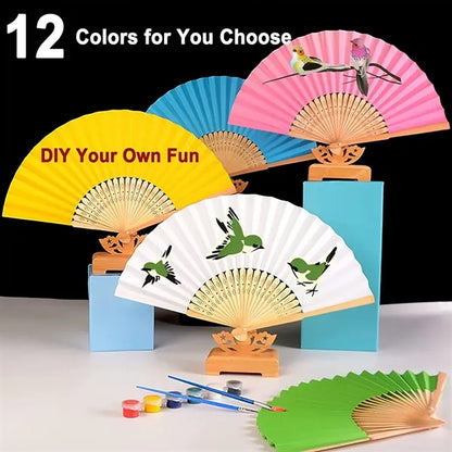 Foladble Paper Bamboo Hand Fan