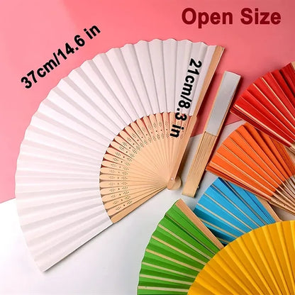 Foladble Paper Bamboo Hand Fan