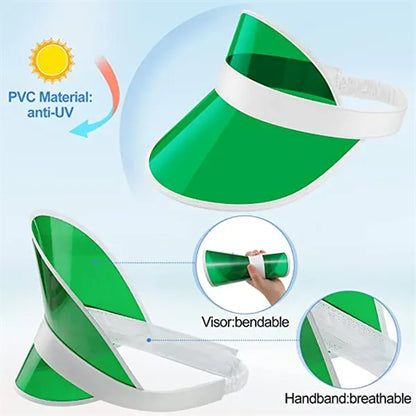 Outdoors Clear Sun Visor Hats