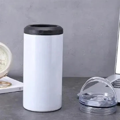 16oz Dual Lid Stainless Steel Can Cooler