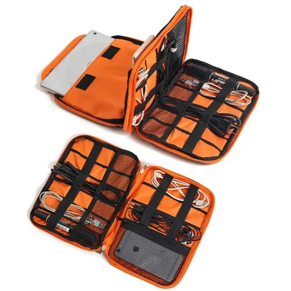 Portable Electronic Travel Cable Organizer Bag