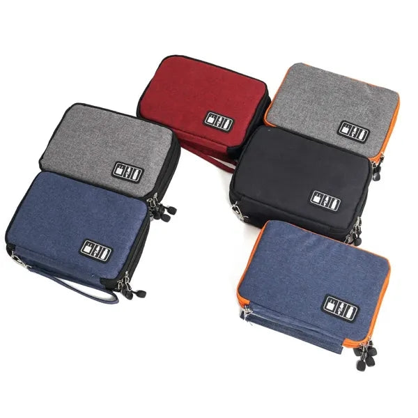 Portable Electronic Travel Cable Organizer Bag