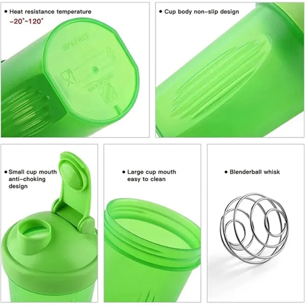 13.5oz Non-BPA Plastic Blender Shaker Bottle