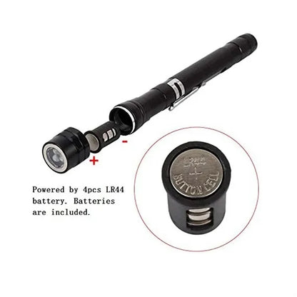 Portable 3 LED Telescopic Flexible Extensible Flashlight