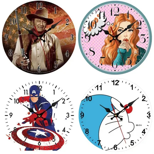 Customizable Plastic Wall Clock With Logo For Office