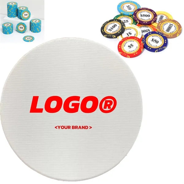 Custom Ceramic Poker Chips Set Casino Style Club Gaming Coin