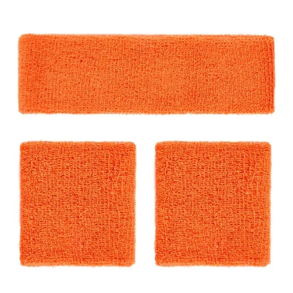 Three-Piece Sport Headband And Wristband Set (Embroidered)