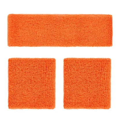 Three-Piece Sport Headband And Wristband Set (Embroidered)