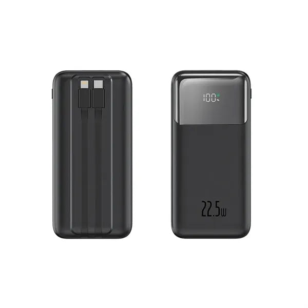 10000mAh Power Bank with Dual Built-in Cables