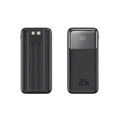 10000mAh Power Bank with Dual Built-in Cables