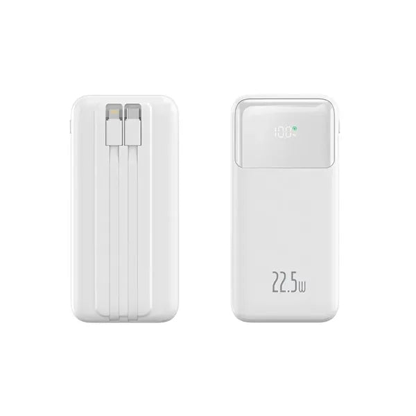 10000mAh Power Bank with Dual Built-in Cables