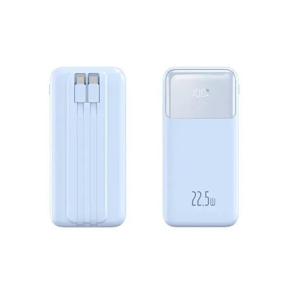 10000mAh Power Bank with Dual Built-in Cables