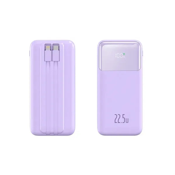 10000mAh Power Bank with Dual Built-in Cables
