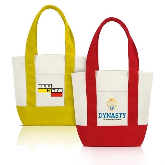 Cotton Canvas Boat Tote Bag 12 OZ (13'' x 6'' x 11'' )