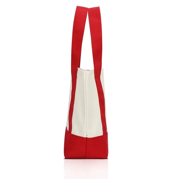 Cotton Canvas Boat Tote Bag 12 OZ (13'' x 6'' x 11'' )