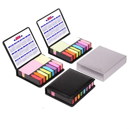 PU Leather Self-Stick Pads Memo Note Organizer