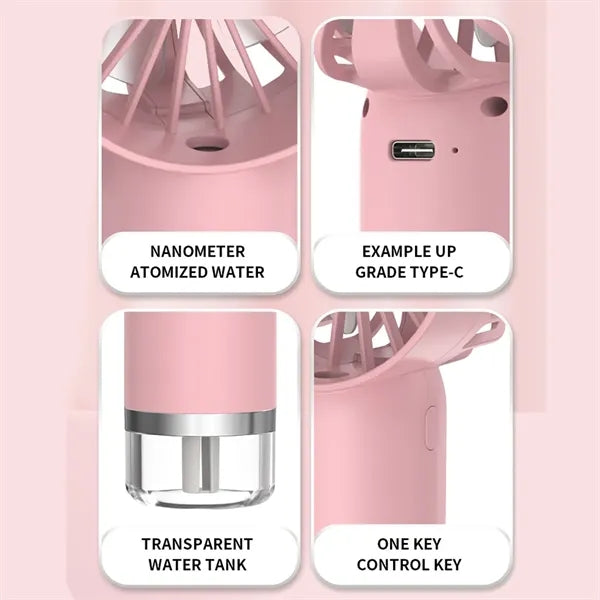 Portable Cooling  Handheld Mist Fan