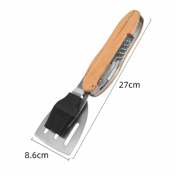 BBQ Tool Set with Wooden Handles