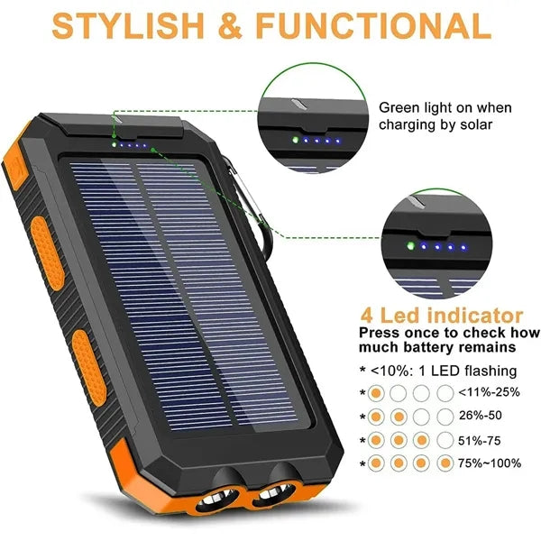 Portable 10000mAh Solar Charger