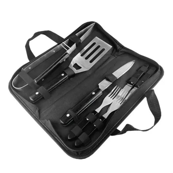 Portable BBQ Grill 7-piece Tool Set with Carrying Bag Case