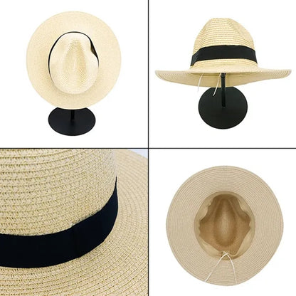 Wide Brim Straw Sun  UV Protection Beach Hat Summer Cap