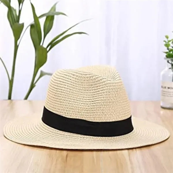 Wide Brim Straw Sun  UV Protection Beach Hat Summer Cap