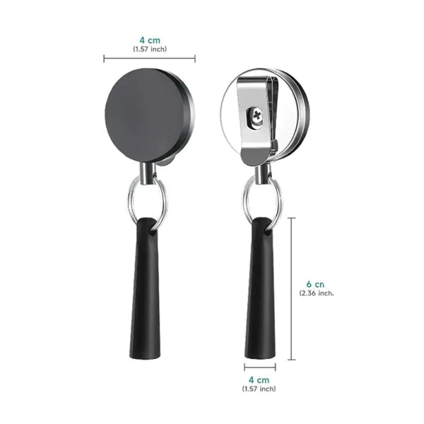 Retractable Keychain with Pen Holder