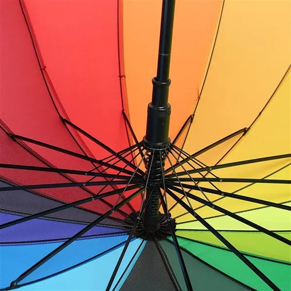 Large 16K Colorful Straight Rainbow Umbrella