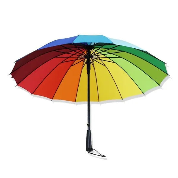 Large 16K Colorful Straight Rainbow Umbrella